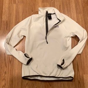 North Face 1/2 Zip Cream Sweatshirt